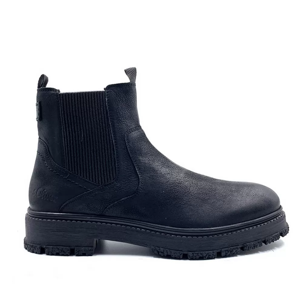 Ανδρικά Δερμάτινα Μποτάκια 5-15401-41 001 Black