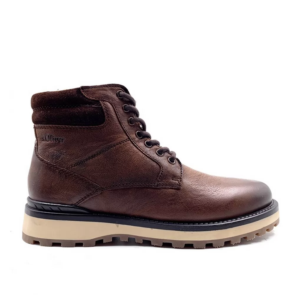 Ανδρικά Δερμάτινα Μποτάκια 5-16216-41 305  Cognac