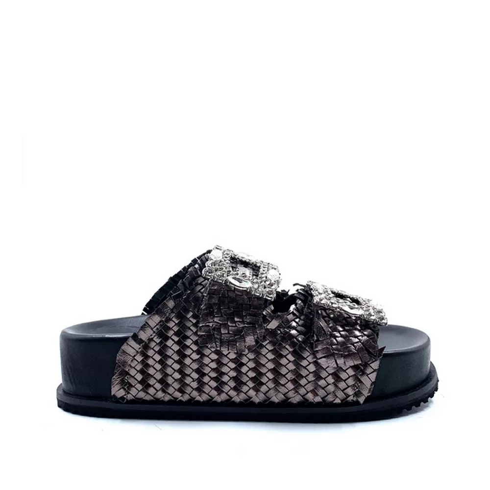 Γυναικεία Δερμάτινα Flatforms Κ-10920 9872 Black