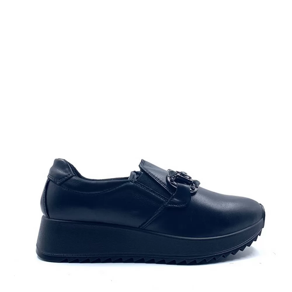 Γυναικεία ¨Loafers IMA 858200 Μαύρο Δέρμα