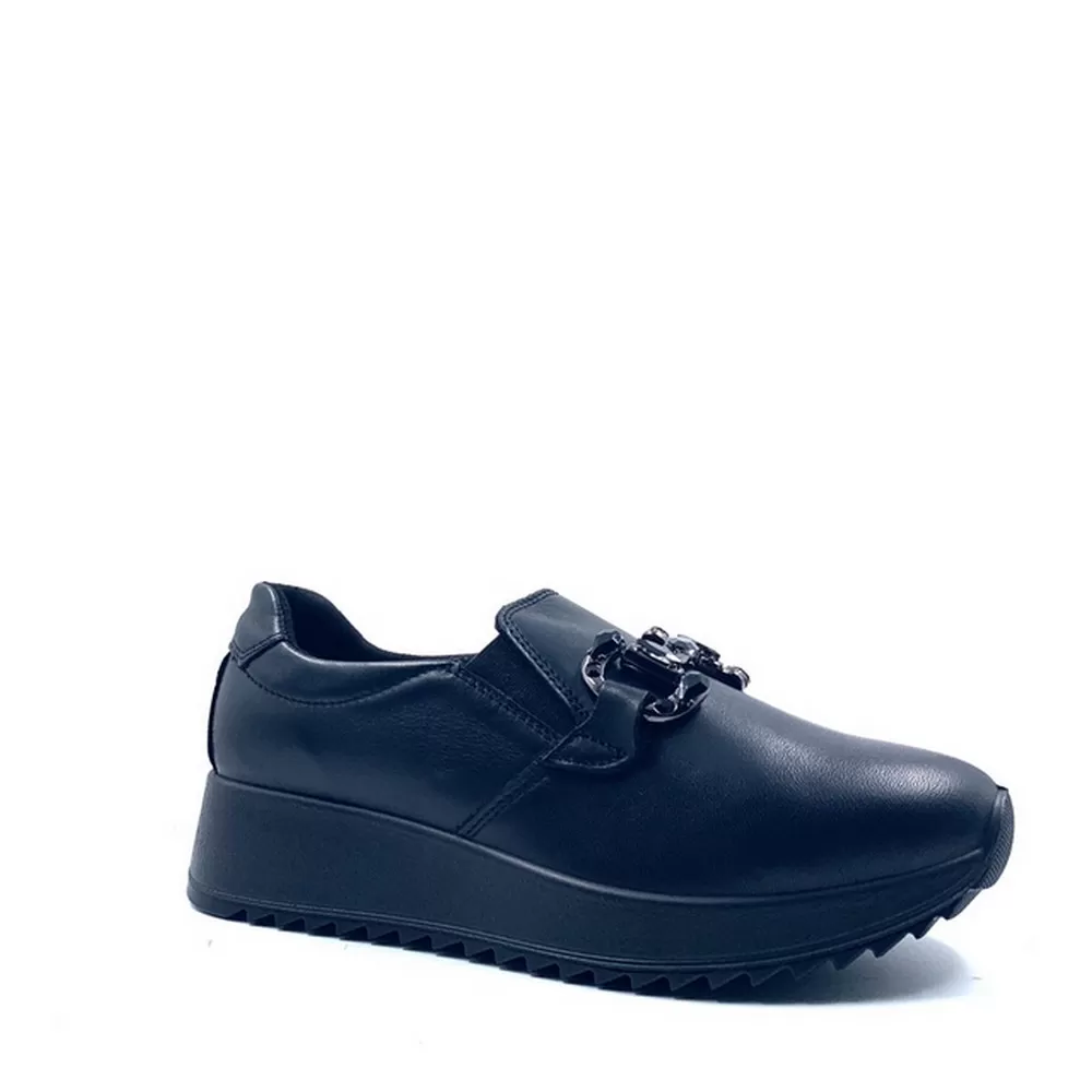 Γυναικεία ¨Loafers IMA 858200 Μαύρο Δέρμα