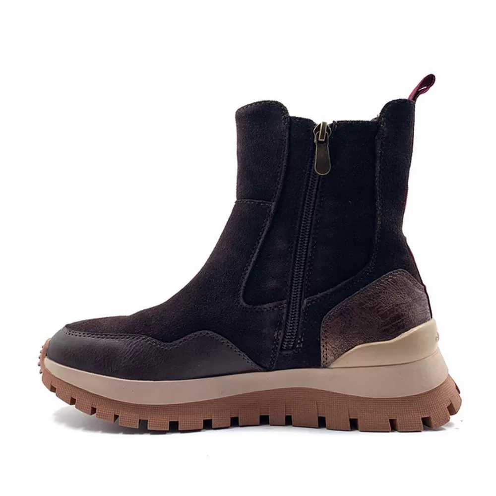 Γυναικεία Δερμά Καστόρι Μποτάκια 25Ε842 σε Καφέ Χρωματισμό Marron