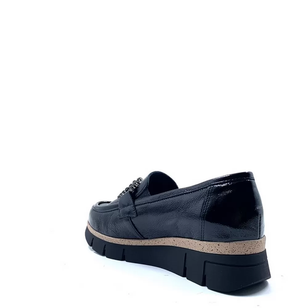 Γυναικεία Μοκασίνια India D9325 Λουστρίνι Μαύρο