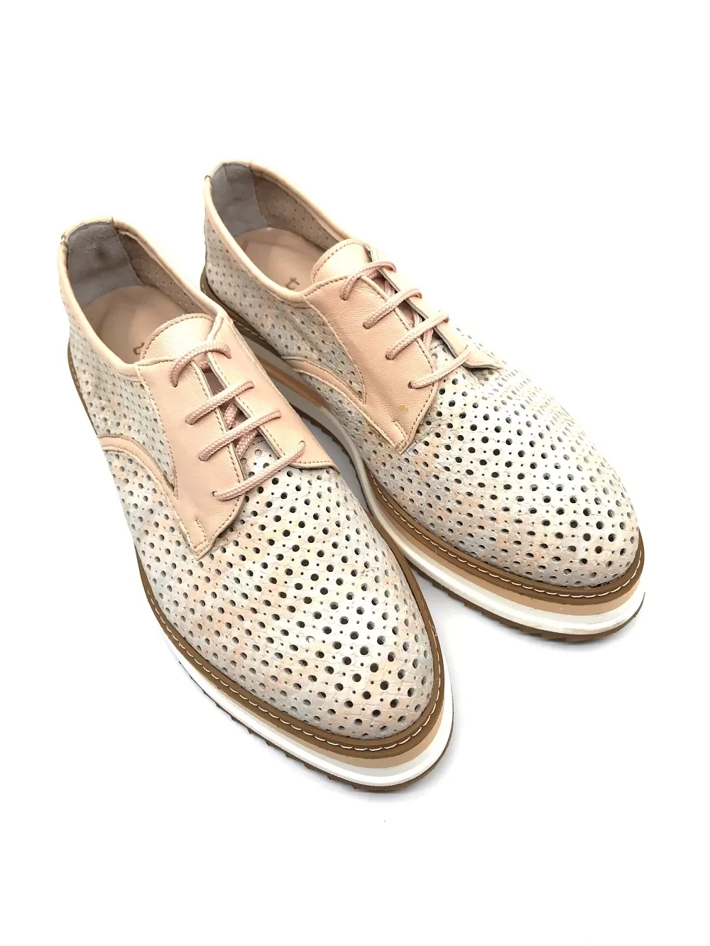 Γυναικεία  Oxford TSITSIVAS 1504 Δερμάτινα Nude