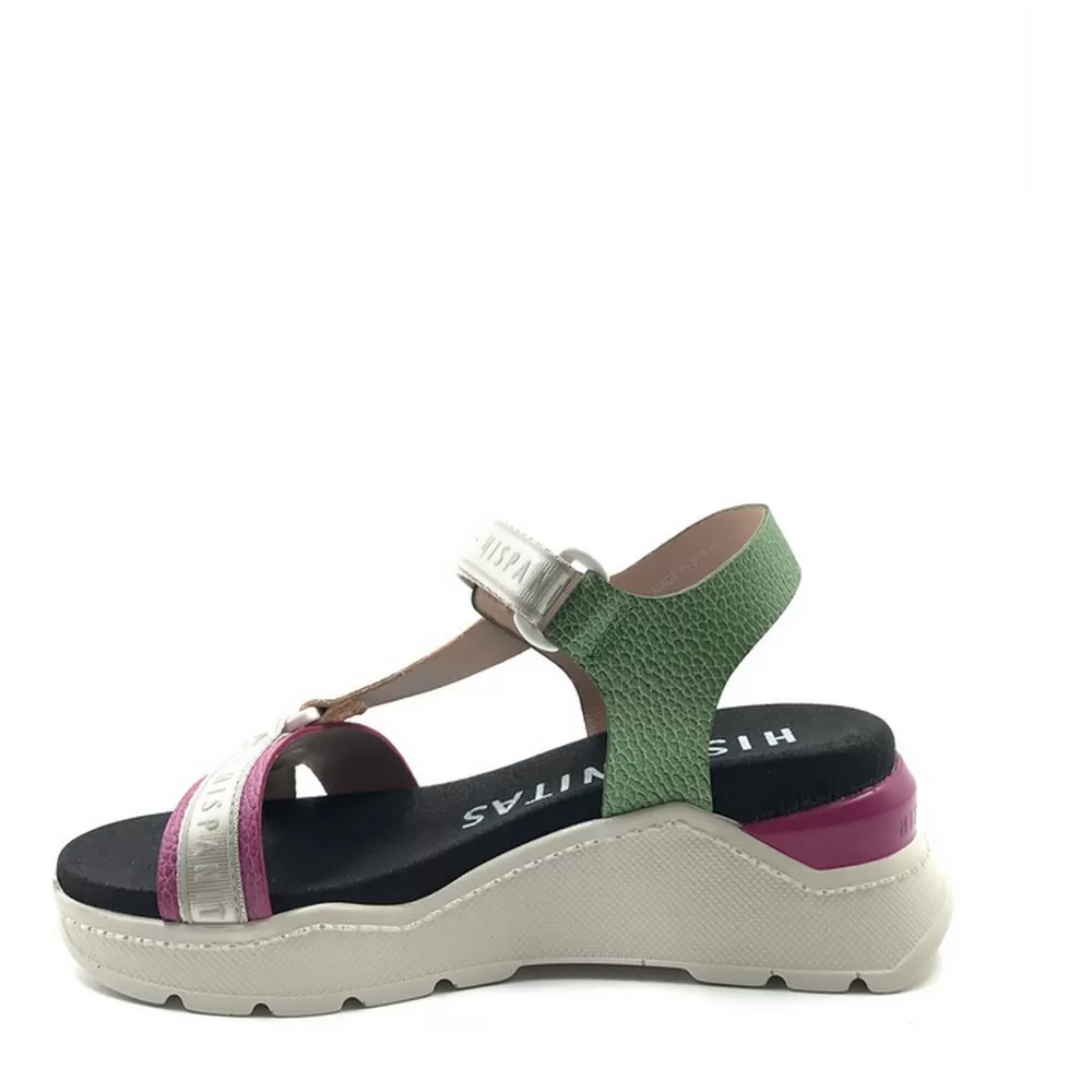 Γυναικείες Πλατφόρμες Grazia chv221694 σε Πρασίνο Μωβ και Λευκό Χρωματισμό ( BoleroAlgaDesertWhite)