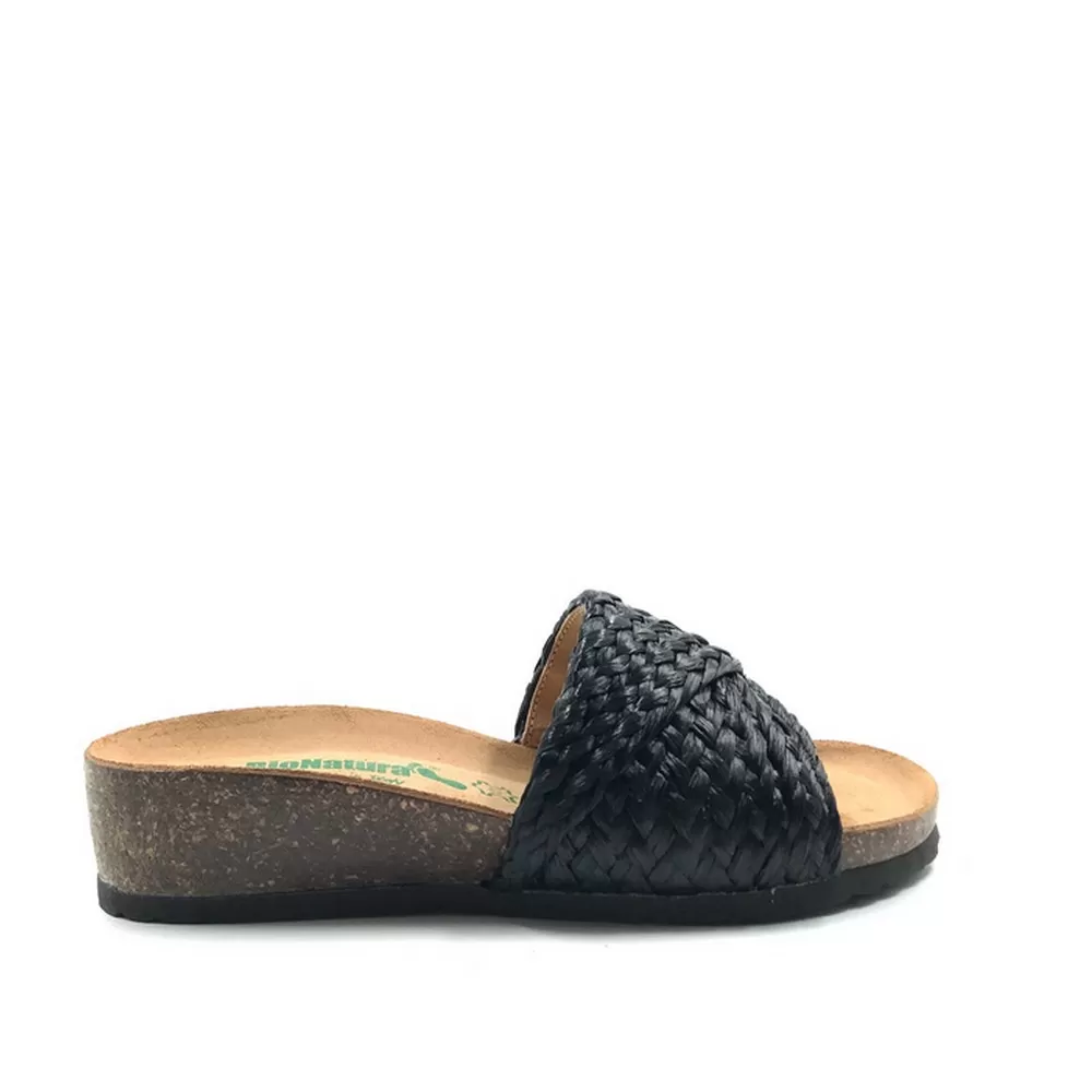 Γυναικείες Ανατομικές  Παντόφλες 12a2263  σε Μαύυρο Χρωματισμό (Rafia Arabia Nero)