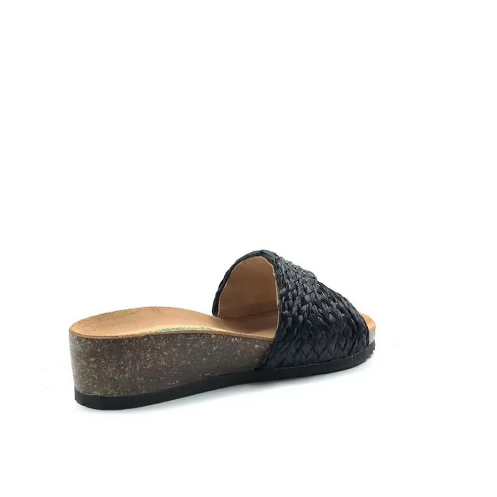 Γυναικείες Ανατομικές  Παντόφλες 12a2263  σε Μαύυρο Χρωματισμό (Rafia Arabia Nero)